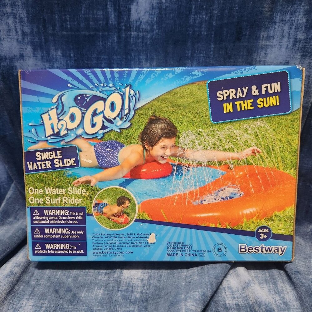 h20 go! single water slide Bestway new in box 18 ft long. See pictures for size